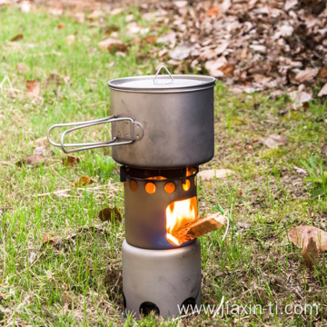 Titanium Foldable Stove with Cross Stand